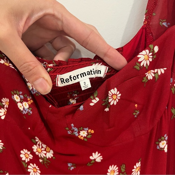 Reformation Cammi Mini Dress in Cassia - Picture 3 of 6